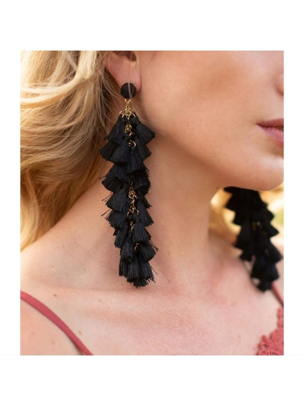 Ibiza Black Earrings